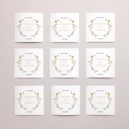Save the date Karte Hochzeit Satz von 9, magnetisch. Wildblumen II foto N° 3