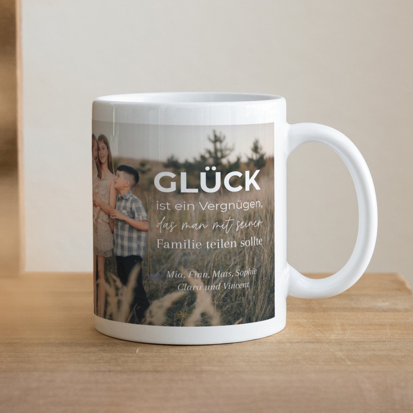Tasse Objekte Weiß Familienglück foto N° 1