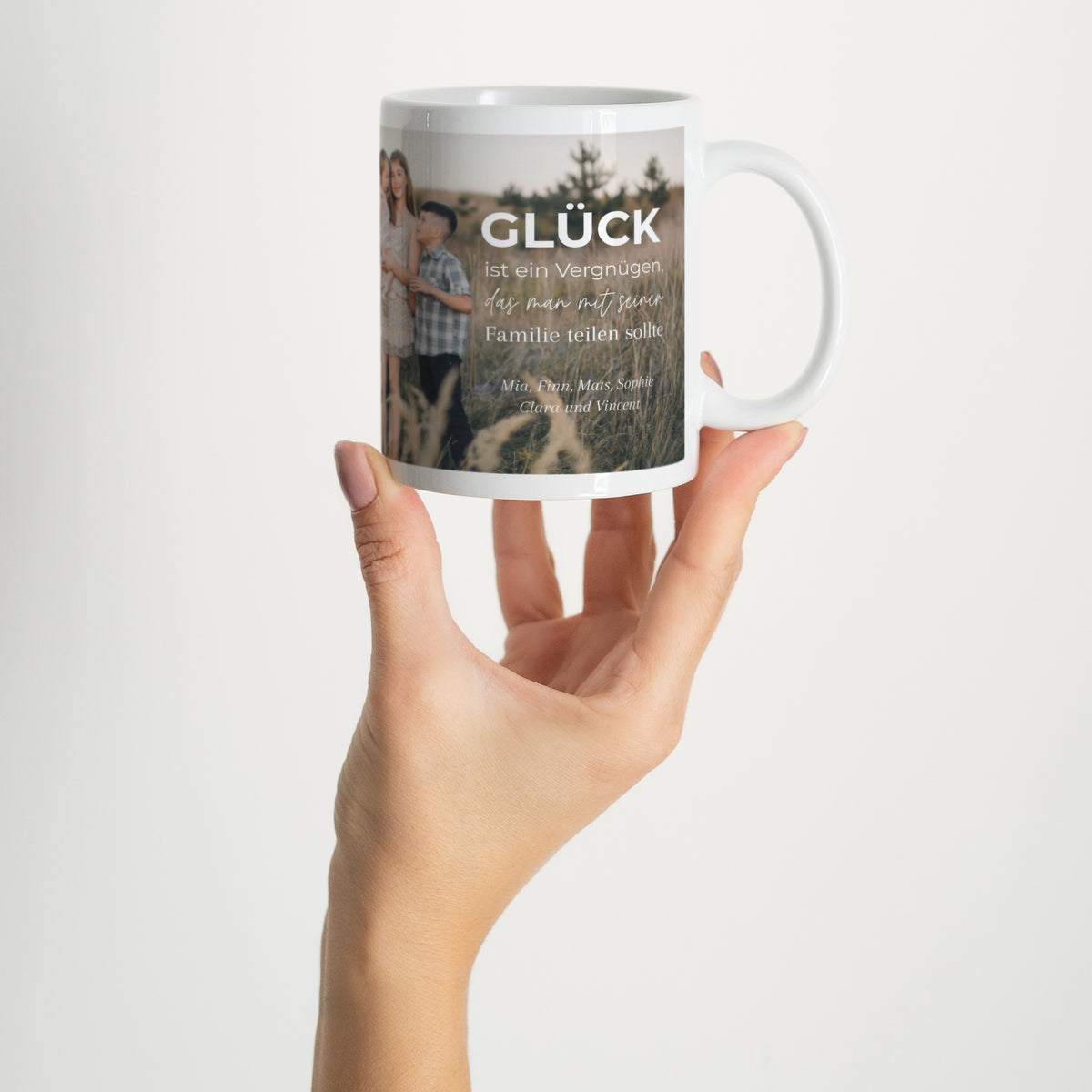 Tasse Objekte Weiß Familienglück foto N° 2
