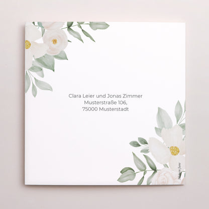 Dankeskarte Hochzeit Asymmetrisches Triptychon Romantik II foto N° 3