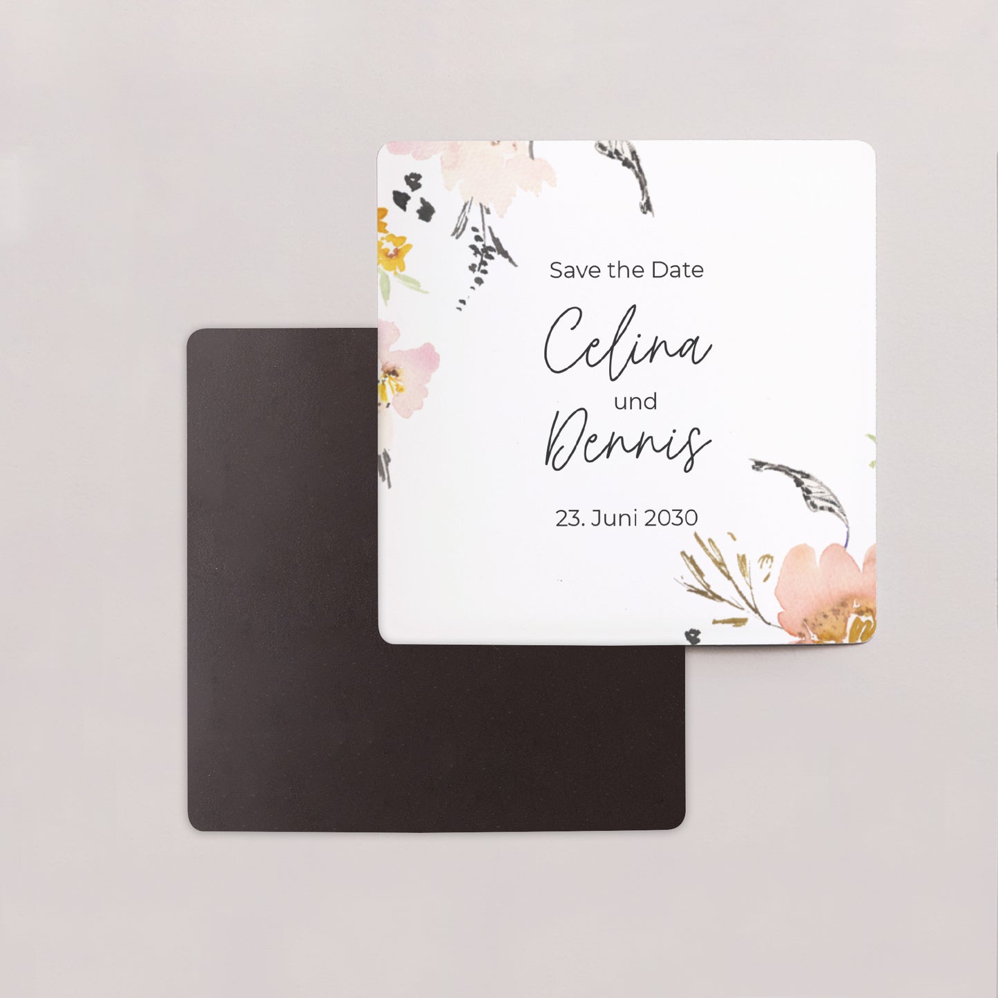 Save the date Karte Hochzeit Satz von 9, magnetisch. Blumen Pop II foto N° 2