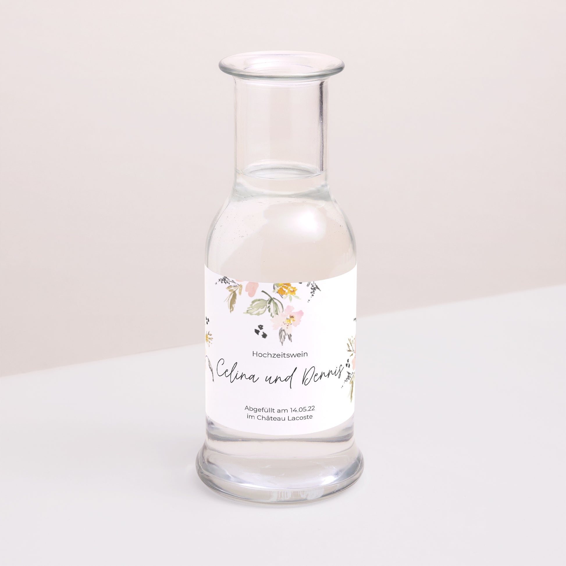 Flaschenetikett Hochzeit Landschaft Blumen Pop II foto N° 2