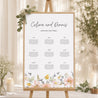 Sitzplan Hochzeit Porträt 60 x 90 cm Blumen Pop II foto N° 1