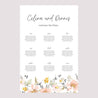 Sitzplan Hochzeit Porträt 60 x 90 cm Blumen Pop II foto N° 2