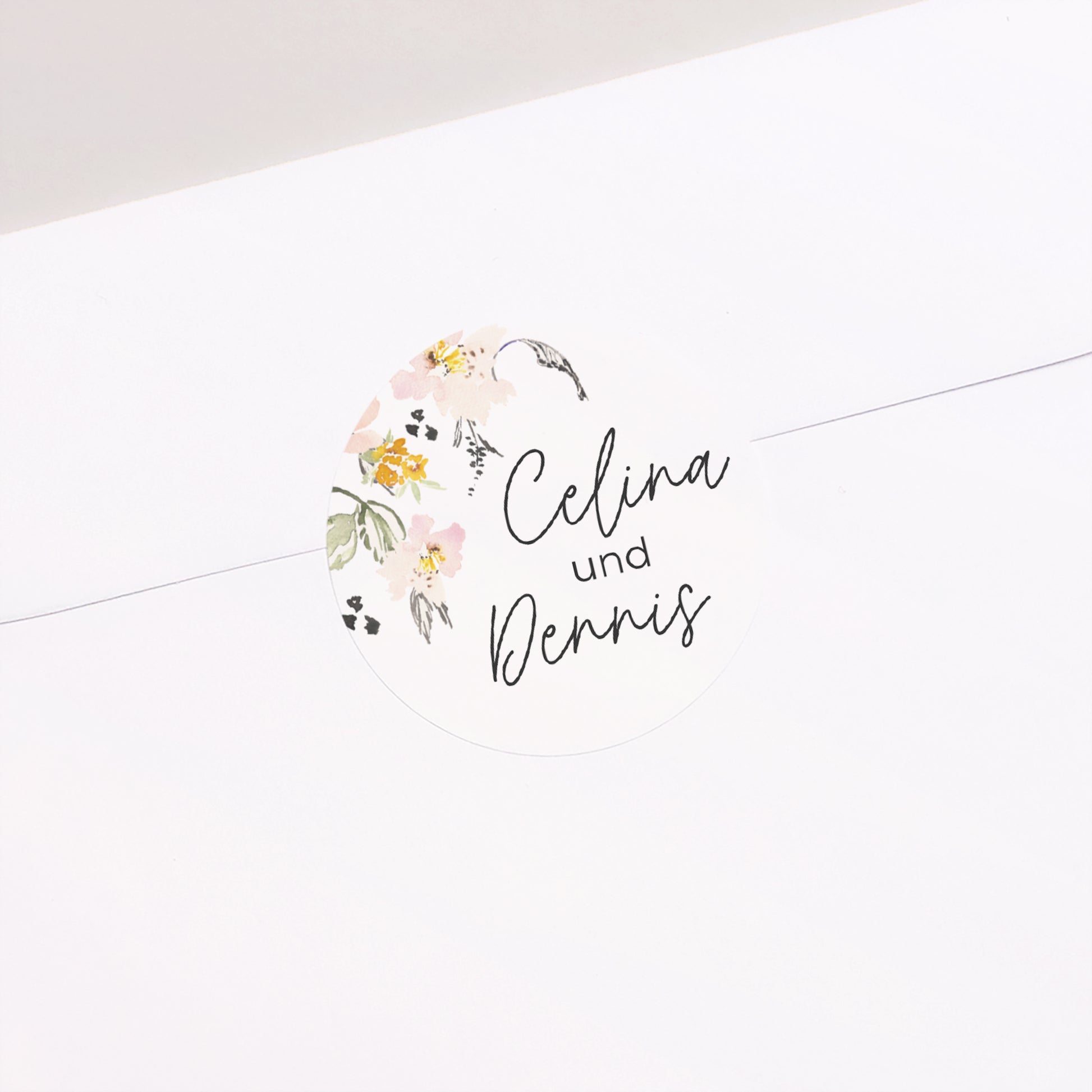 Sticker Hochzeit Rund Blumen Pop II foto N° 2