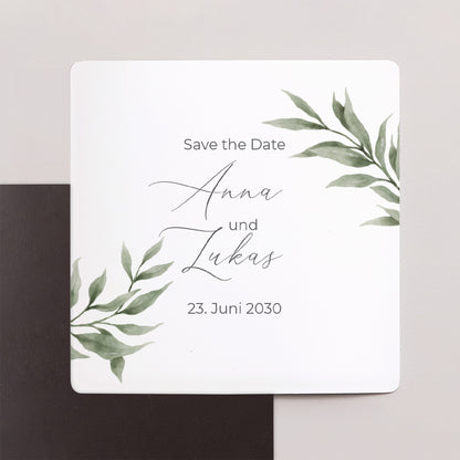 Save the date Karte Hochzeit Satz von 9, magnetisch. Pflanzenparade foto N° 1
