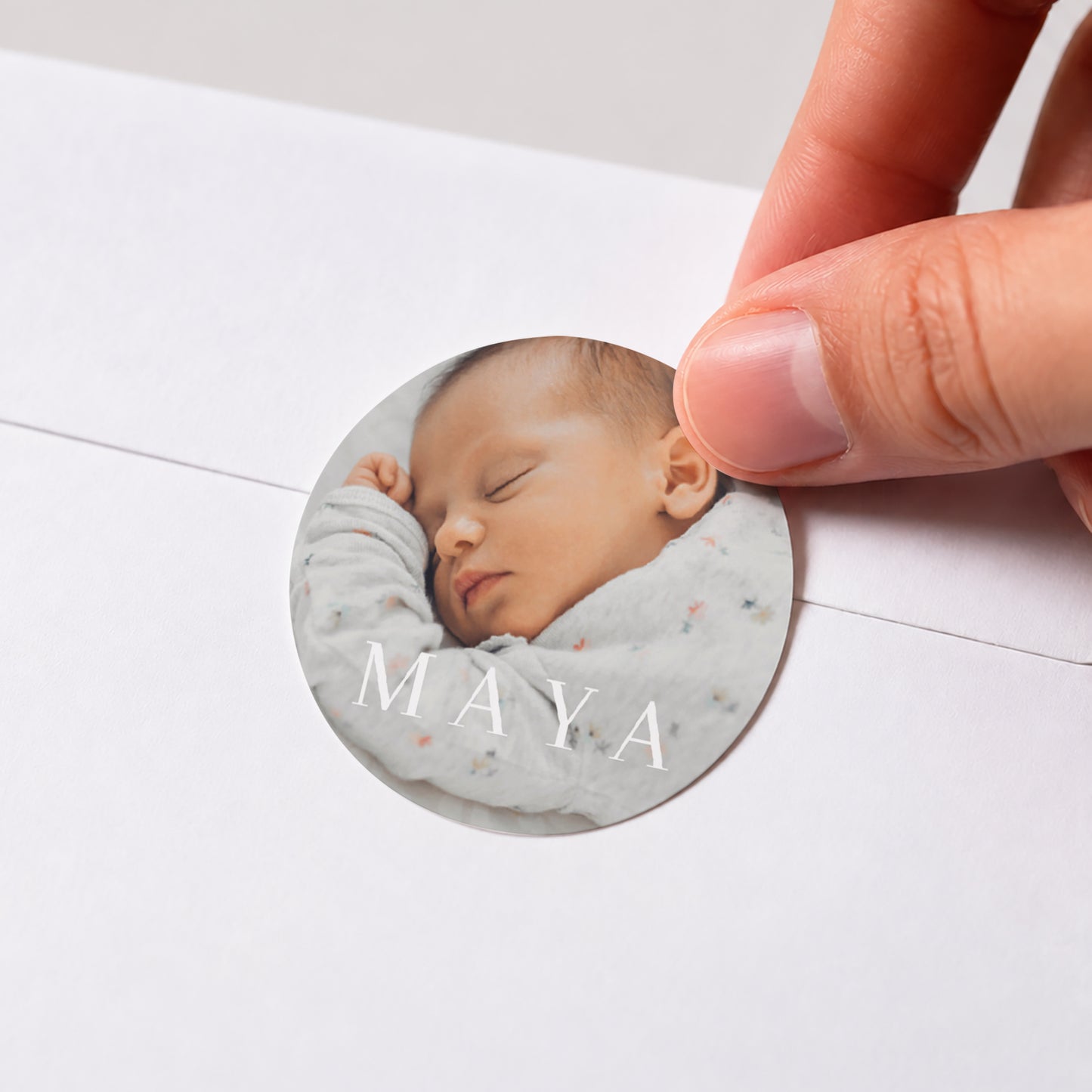 Sticker Geburt Rund A star is born foto N° 1
