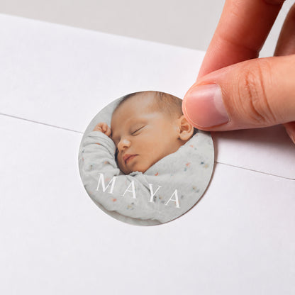 Sticker Geburt Rund A star is born foto N° 1