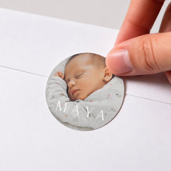 Sticker Geburt Rund A star is born foto