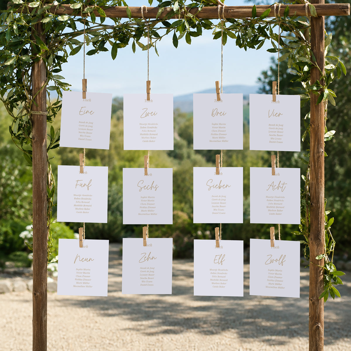 Sitzplan Hochzeit Pack von 12 Shakespeare foto N° 2