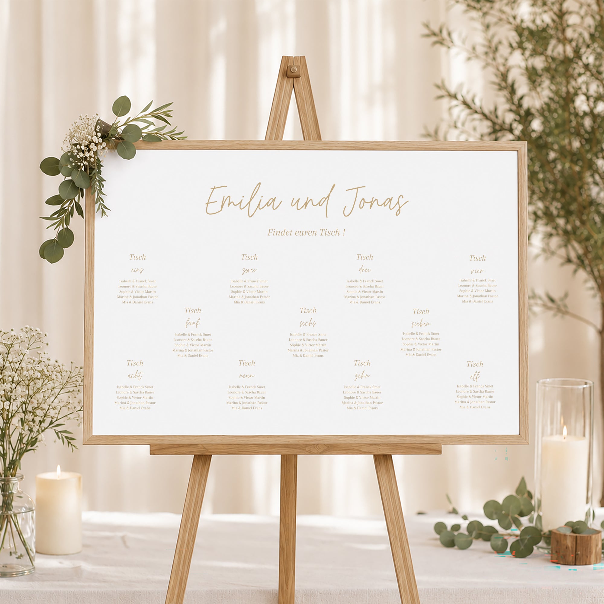 Sitzplan Hochzeit Landschaft 90 x 60 cm Shakespeare foto N° 1