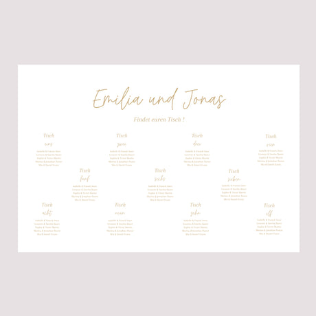 Sitzplan Hochzeit Landschaft 90 x 60 cm Shakespeare