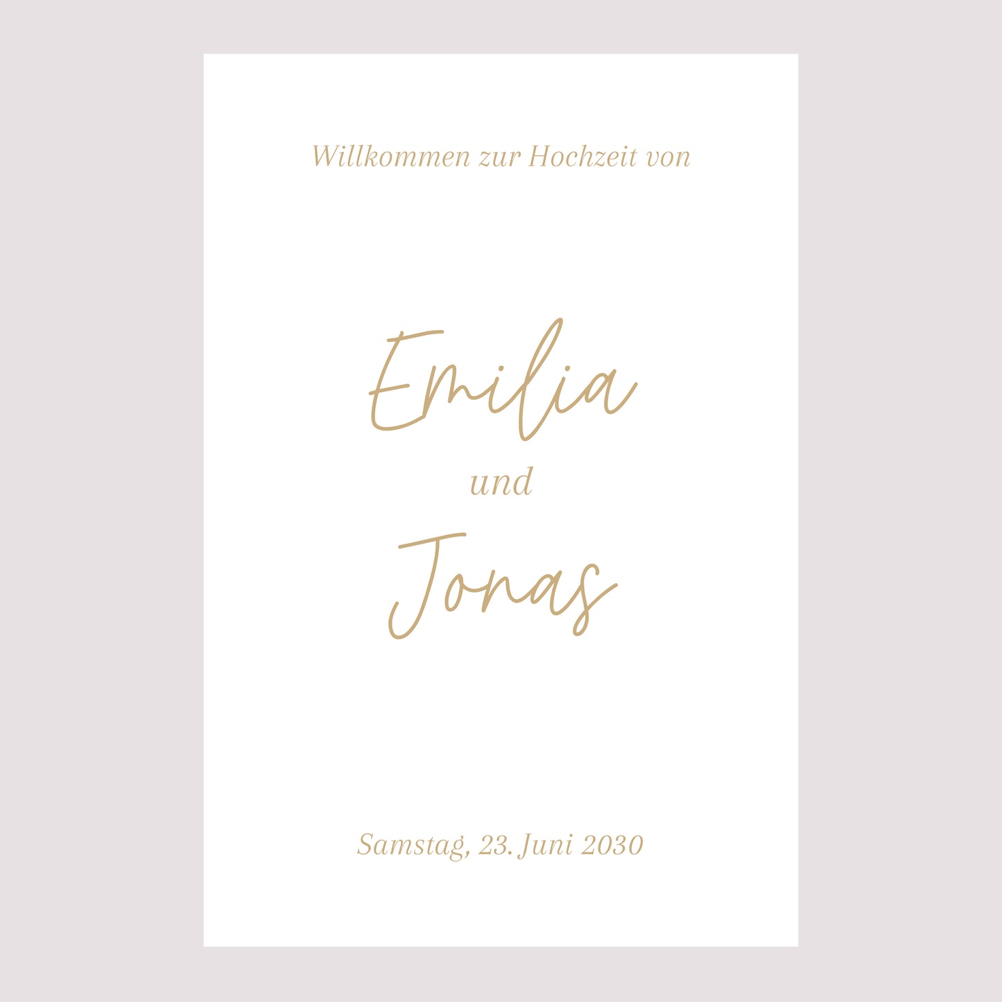 Begrüßungstafel Hochzeit Porträt 60 x 90 cm Shakespeare foto N° 2