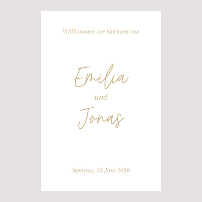 Begrüßungstafel Hochzeit Porträt 60 x 90 cm Shakespeare foto N° 2