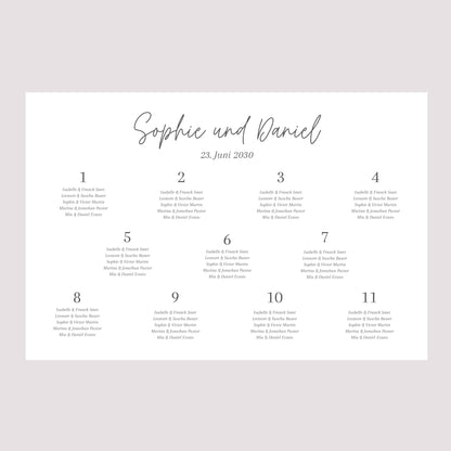 Sitzplan Hochzeit Landschaft 90 x 60 cm Shakespeare II foto N° 2