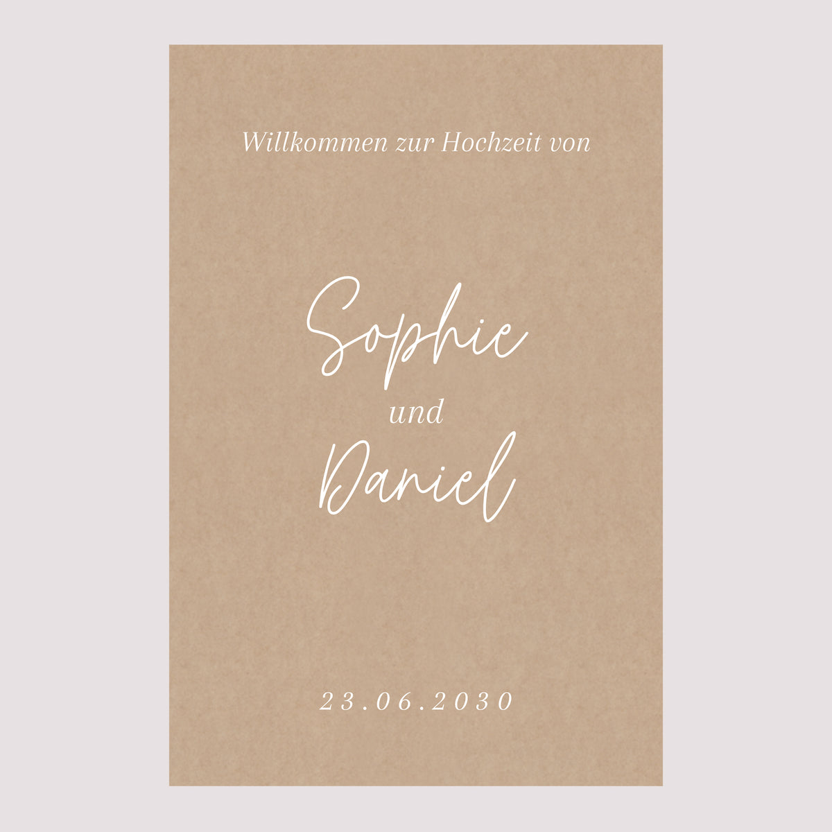 Begrüßungstafel Hochzeit Porträt 60 x 90 cm Shakespeare II foto N° 2