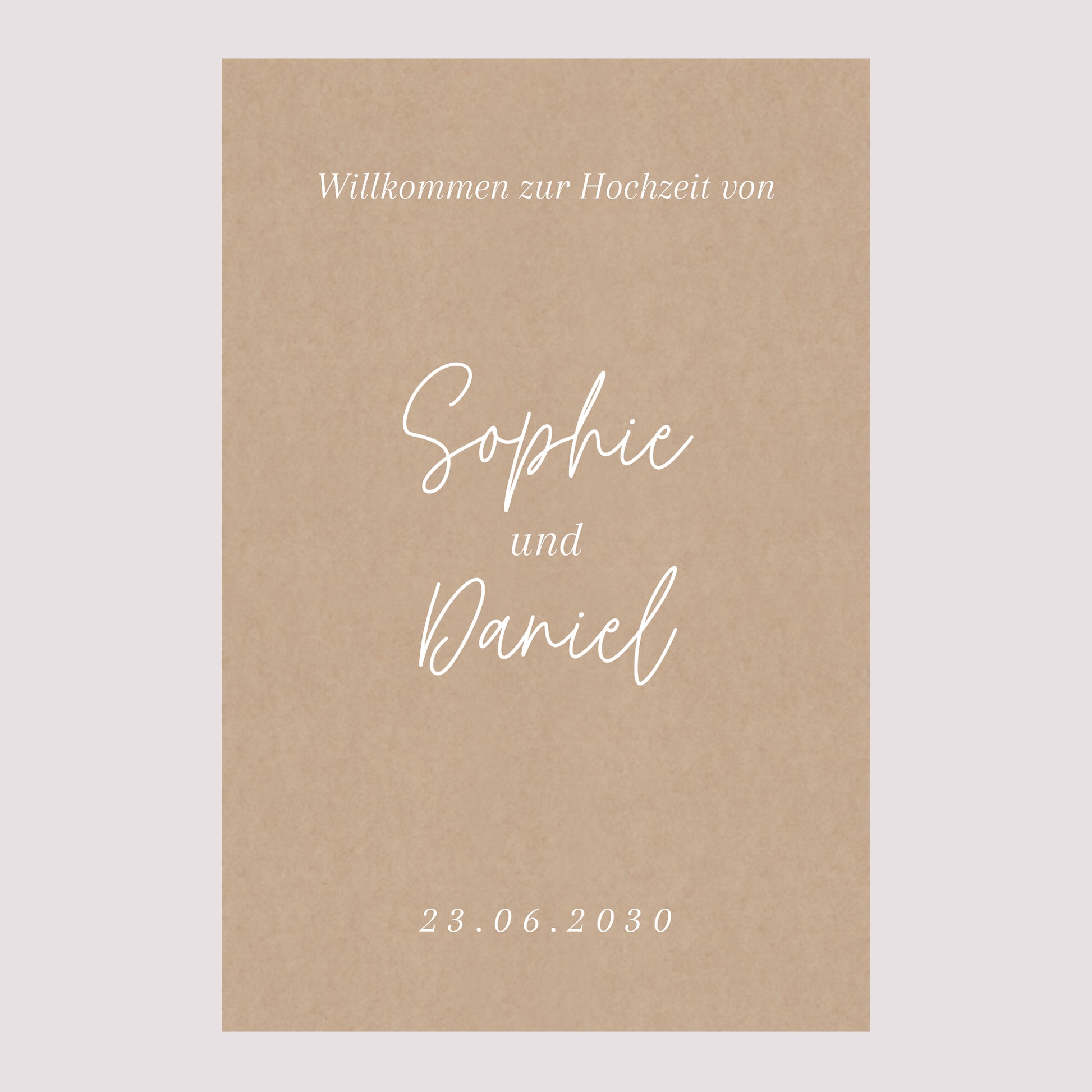 Begrüßungstafel Hochzeit Porträt 60 x 90 cm Shakespeare II foto N° 2