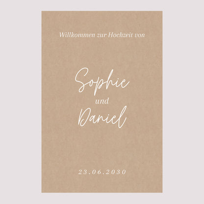 Begrüßungstafel Hochzeit Porträt 60 x 90 cm Shakespeare II foto N° 2