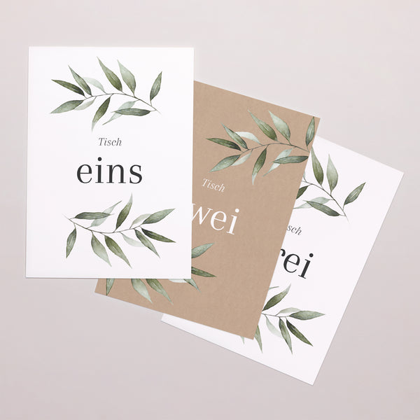 Tischnummern Hochzeit Rechteck Majéline foto