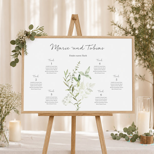Sitzplan Hochzeit Landschaft Seralin foto