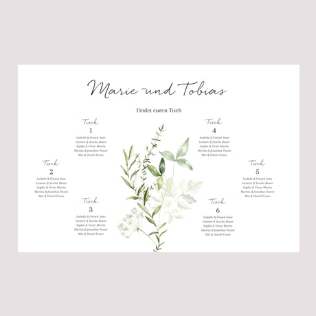 Sitzplan Hochzeit Landschaft Seralin