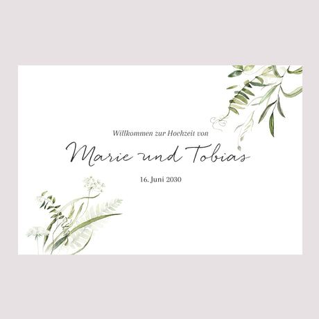 Begrüßungstafel Hochzeit Landschaft 90 x 60 cm Seralin