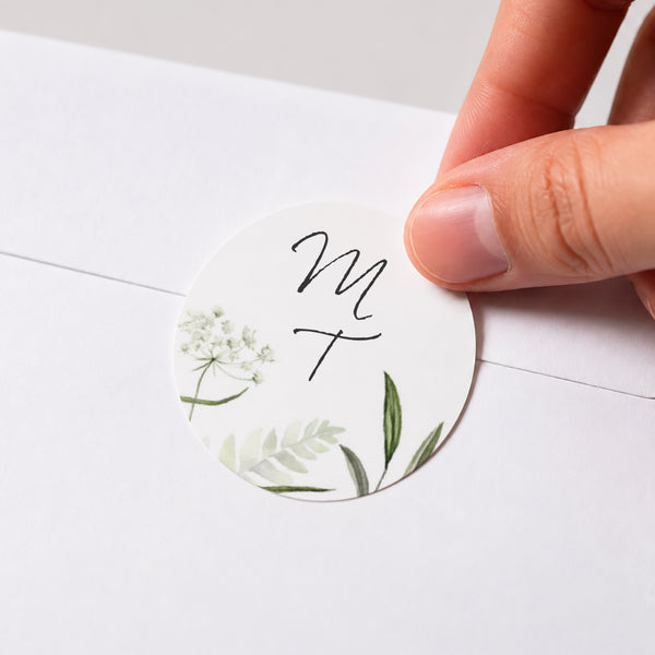 Sticker Hochzeit Rund Seralin foto