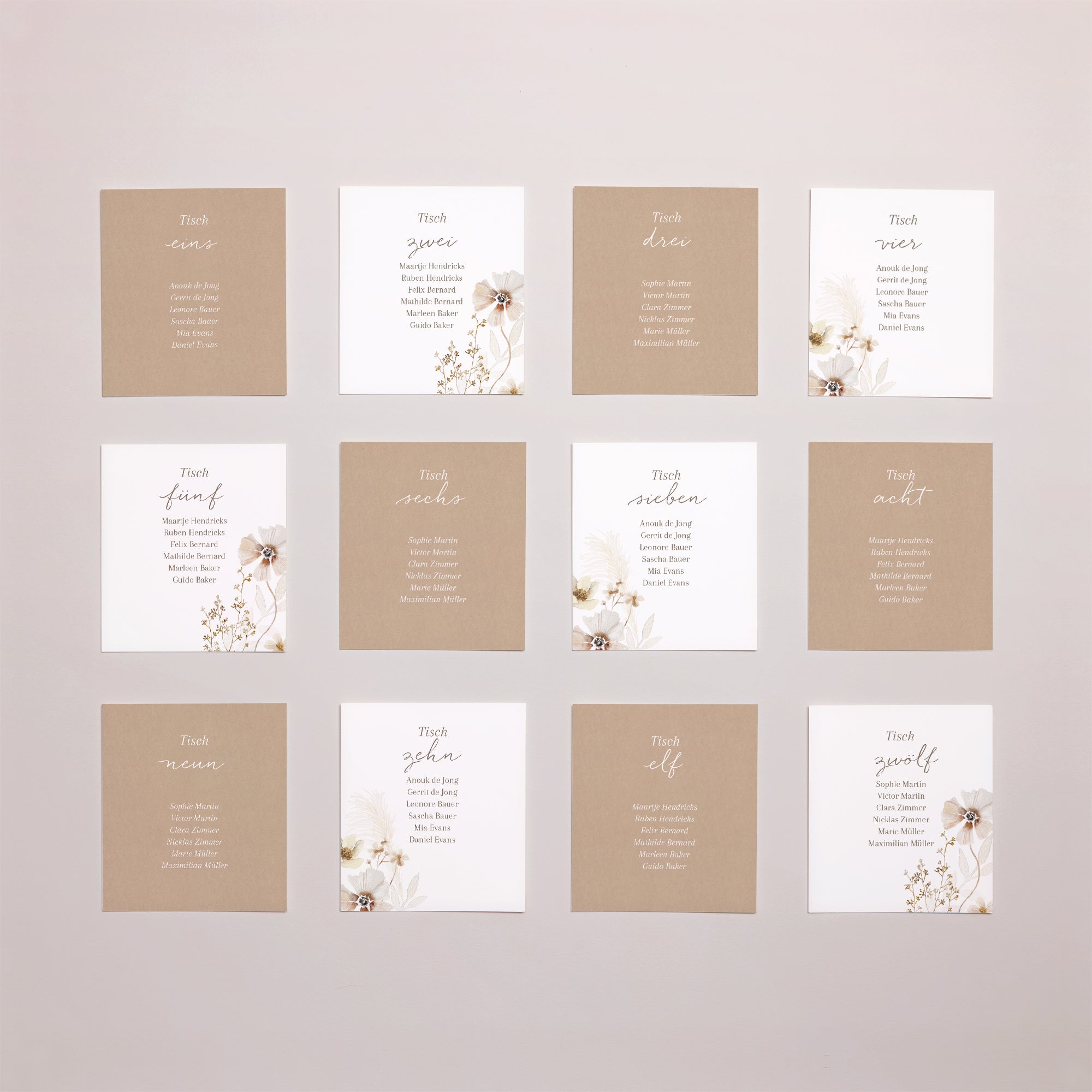Sitzplan Hochzeit Pack von 12 Kamelie foto N° 1