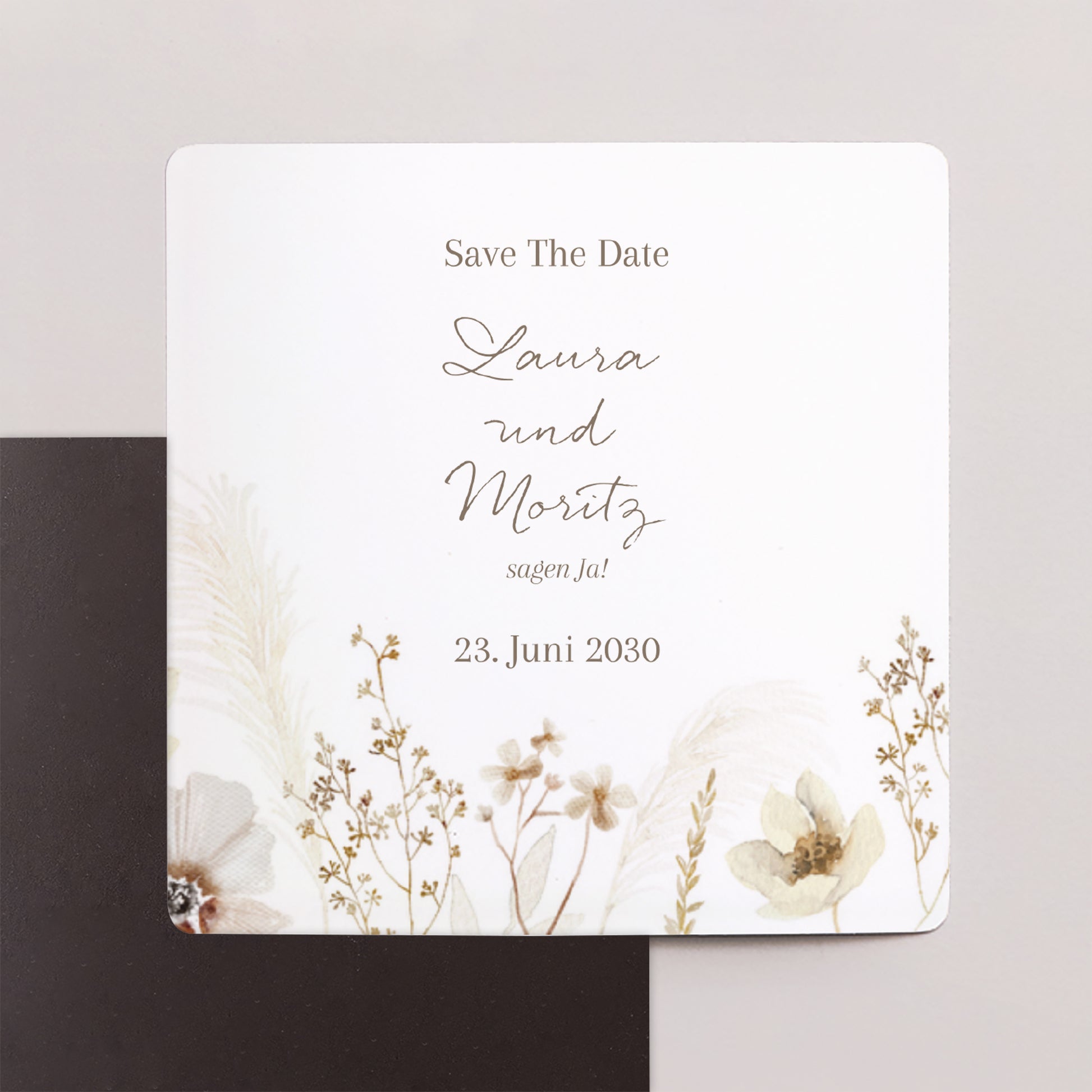 Save the date Karte Hochzeit Satz von 9, magnetisch. Kamelie foto N° 1