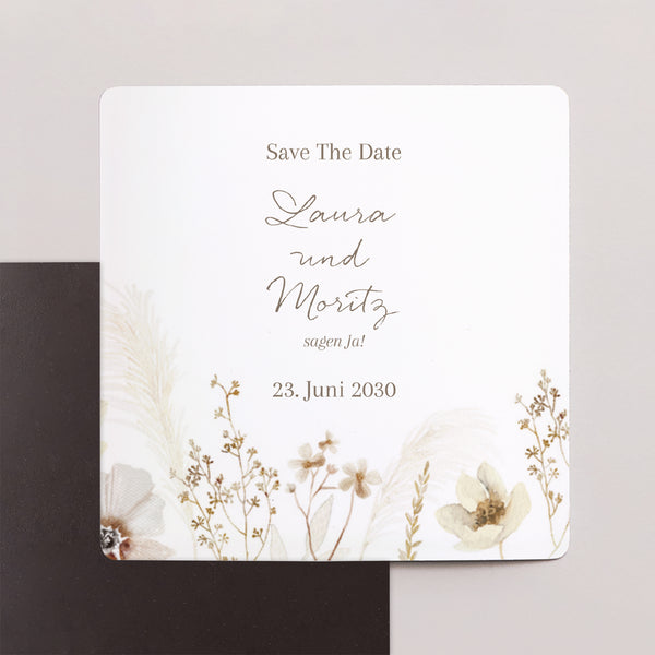 Save the date Karte Hochzeit Satz von 9, magnetisch. Kamelie foto