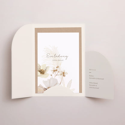 Hochzeitseinladung Hülle für 2 Karten Kamelie foto N° 3