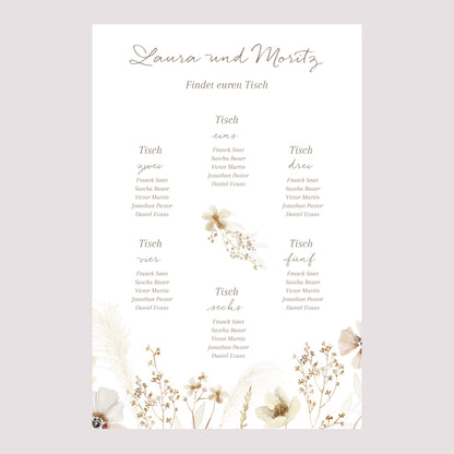 Sitzplan Hochzeit Porträt Kamelie foto N° 2
