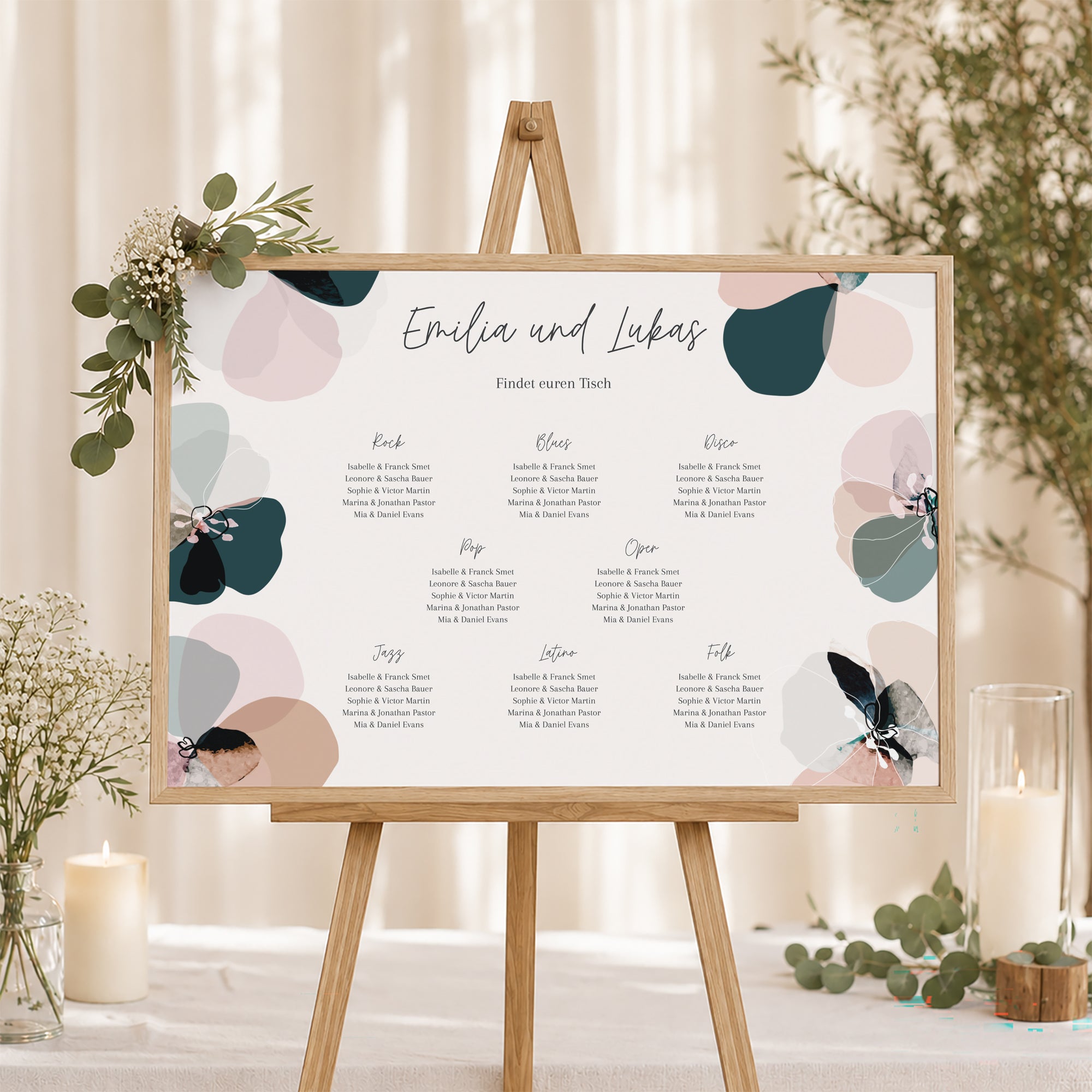 Sitzplan Hochzeit Landschaft Brunelle foto N° 1