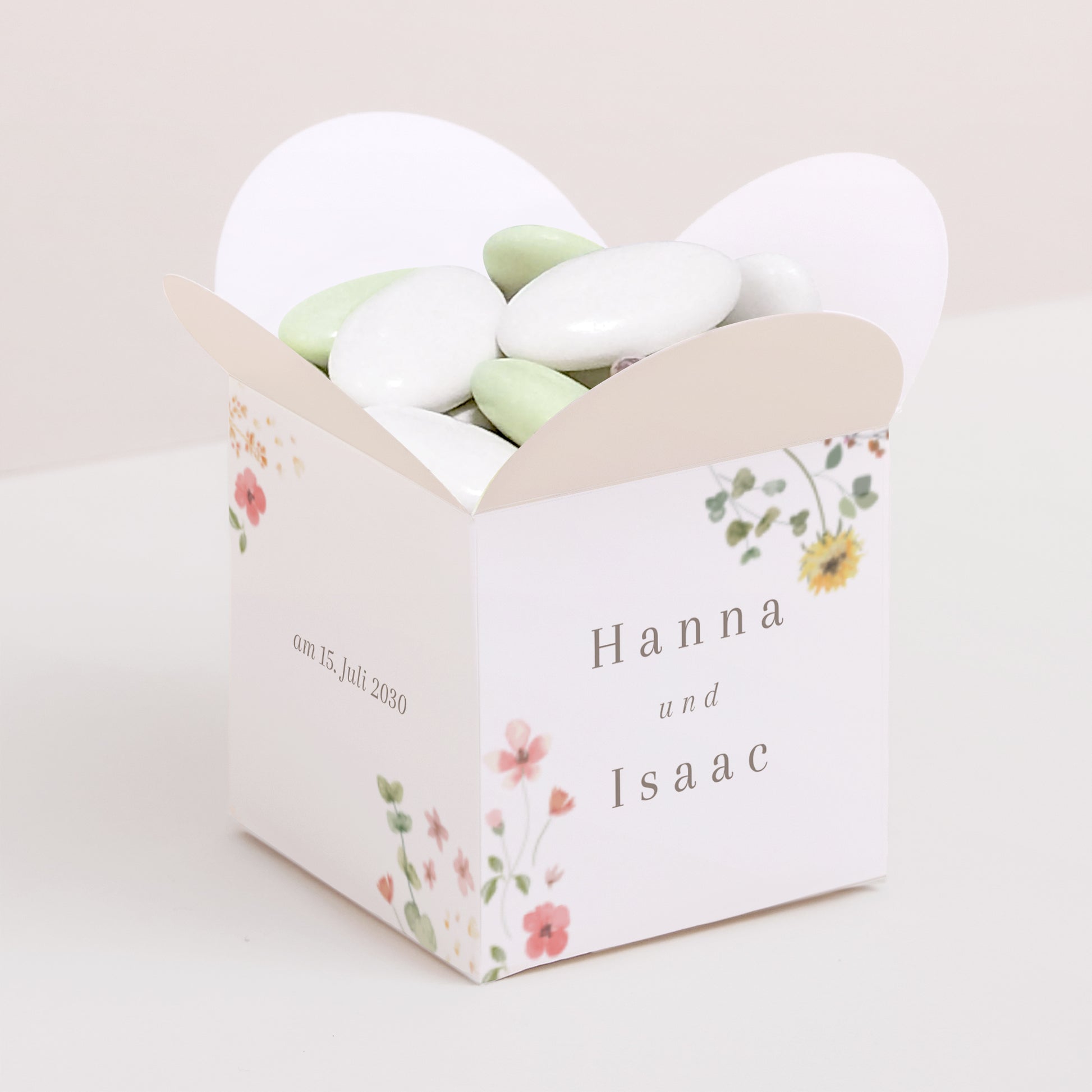 Geschenkbox Hochzeit Schmetterlingsöffnung foto N° 1