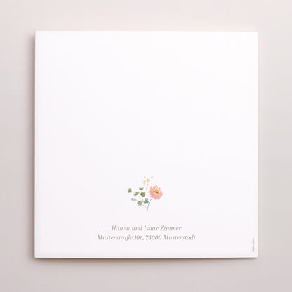 Dankeskarte Hochzeit Doppelflügiges Quadrat foto N° 3