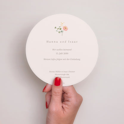 Save the date Karte Hochzeit Rund foto N° 3