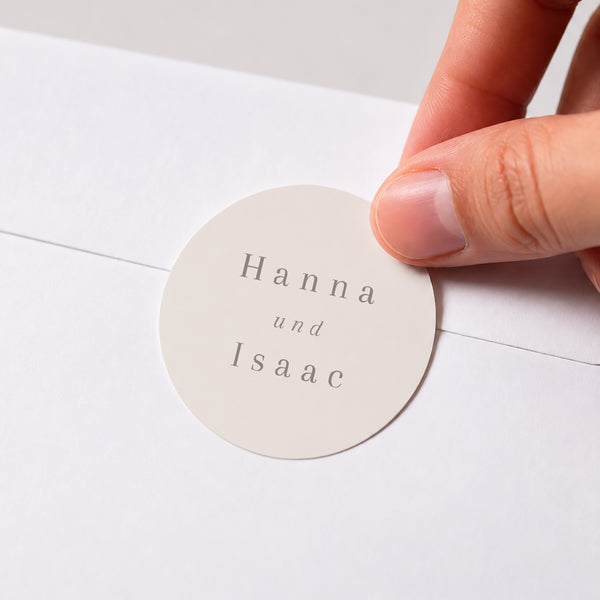 Sticker Hochzeit Rund Sommerblumen foto