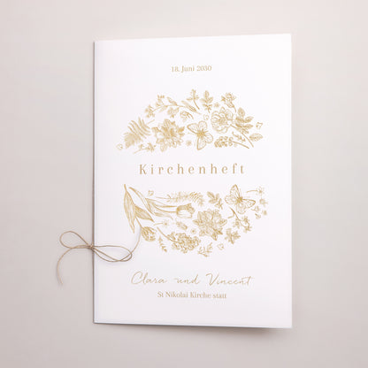 Kirchenheft Hochzeit Doppelflügel Goldenes Herbarium foto N° 1