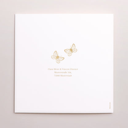 Hochzeitseinladung Doppelflügelfenster Goldenes Herbarium foto N° 3