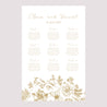 Sitzplan Hochzeit Porträt Goldenes Herbarium foto N° 2