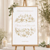 Begrüßungstafel Hochzeit Porträt 60 x 90 cm Goldenes Herbarium foto N° 1