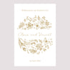 Begrüßungstafel Hochzeit Porträt 60 x 90 cm Goldenes Herbarium foto N° 2