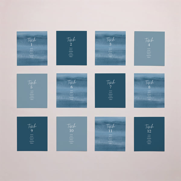 Sitzplan Hochzeit Pack von 12 foto
