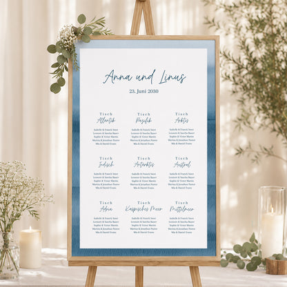 Sitzplan Hochzeit Porträt Ozean der Liebe foto N° 1