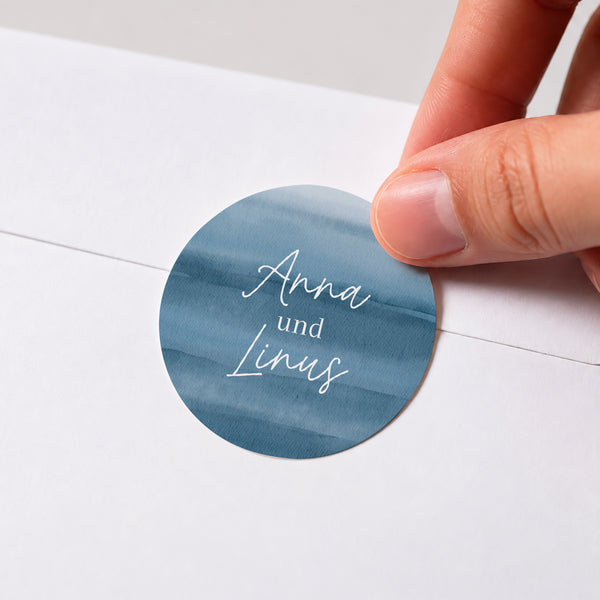 Sticker Hochzeit Rund Ozean der Liebe foto