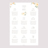 Sitzplan Hochzeit Porträt Romantischer Blumenstrauß foto N° 2