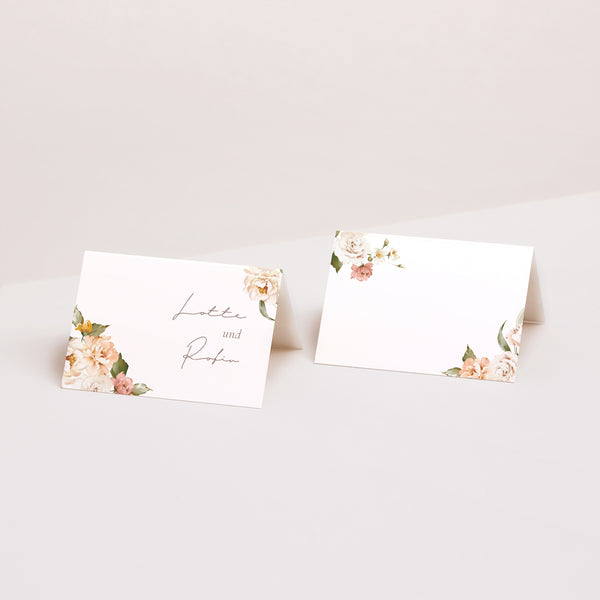 Tischkarten Hochzeit Quer foto