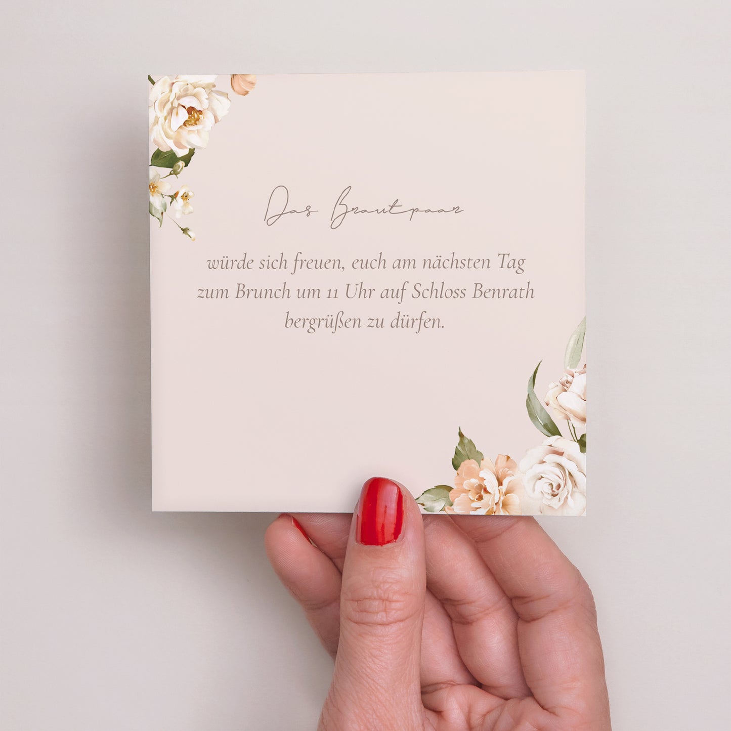 Einladungskarte Hochzeit Quadrat foto N° 2