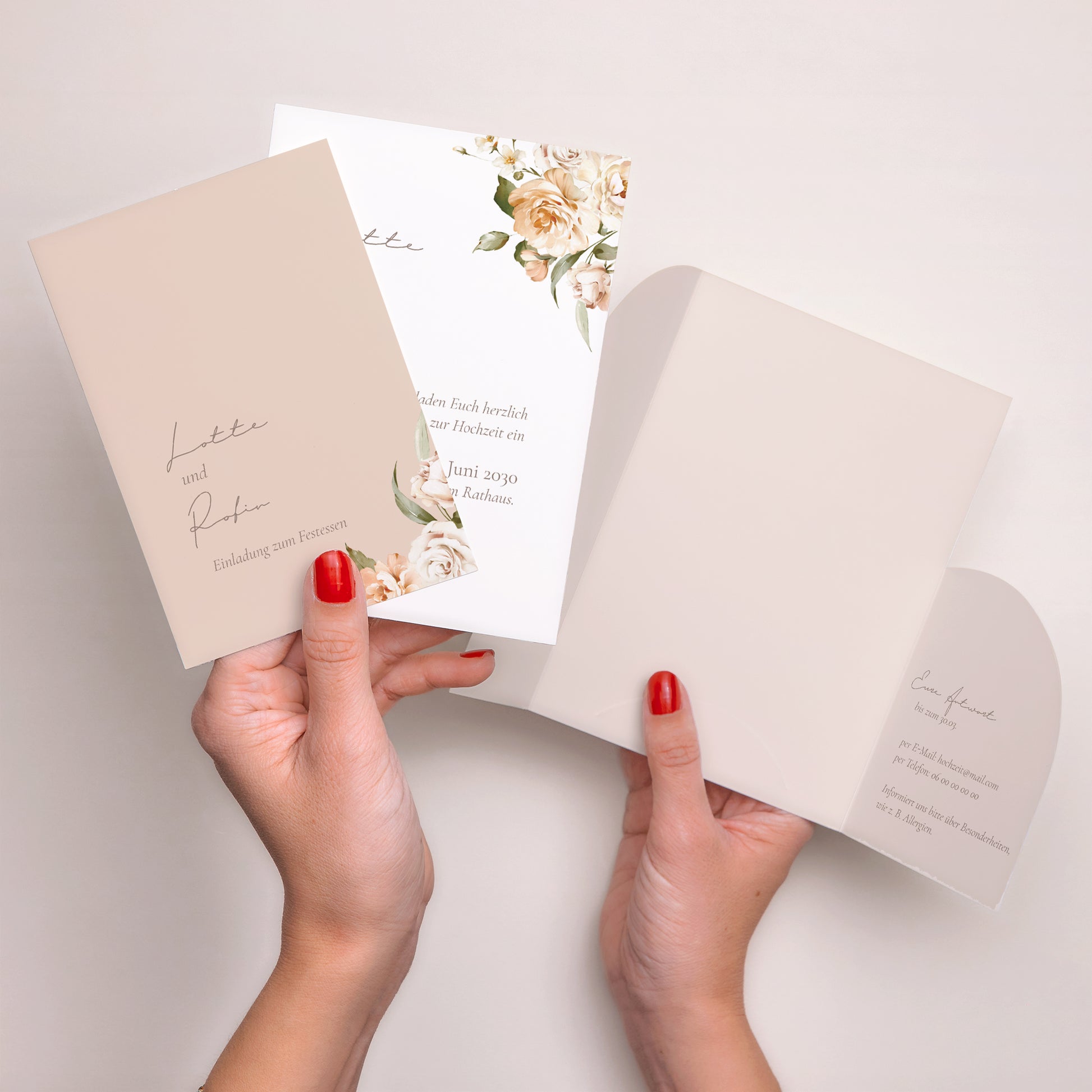 Hochzeitseinladung Hülle für 2 Karten foto N° 3