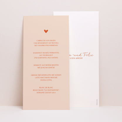 Menükarte Hochzeit Panoramatisches Porträt Liebe immer foto N° 1